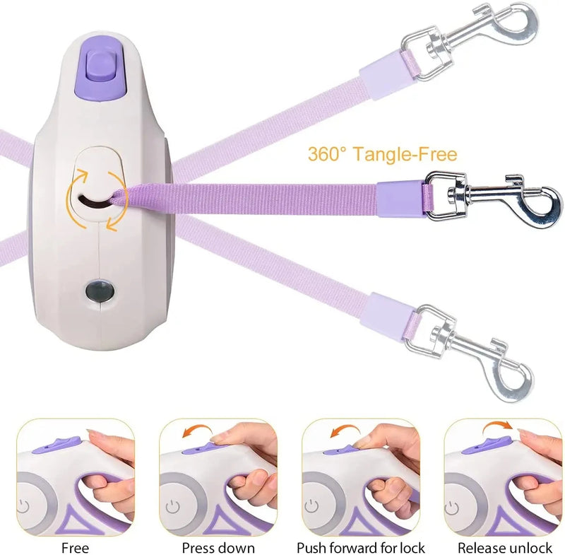 Automatic Retractable Luminous Dog Walking Rope